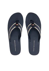 TOMMY HILFIGER - Tommy Hilfiger Japonki Im Platform Beach Sandal FW0FW08236 Granatowy. Kolor: niebieski. Obcas: na platformie