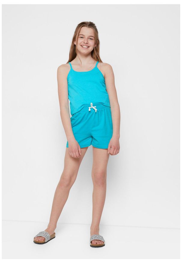 bonprix - Szorty z czystej bawełny organicznej (3 pary). Kolor: niebieski. Materiał: bawełna. Wzór: nadruk