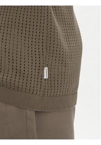 Lindbergh Polo 30-804126 Beżowy Relaxed Fit. Typ kołnierza: polo. Kolor: beżowy. Materiał: bawełna #4