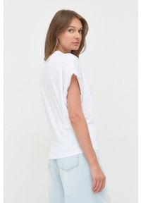 Miss Sixty t-shirt bawełniany kolor biały. Kolor: biały. Materiał: bawełna. Długość rękawa: krótki rękaw. Długość: krótkie