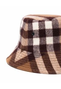 Burberry - BURBERRY - Wełniany kapelusz w kratkę. Kolor: brązowy. Materiał: wełna. Wzór: kratka. Styl: elegancki, vintage #3