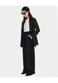 LOVLI SILK - Czarne spodnie garniturowe z jedwabiu #NO.36. Stan: podwyższony. Kolor: czarny. Materiał: jedwab #5