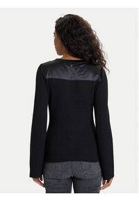 Guess Sweter W5BP15 K1162 Czarny Regular Fit. Kolor: czarny. Materiał: syntetyk