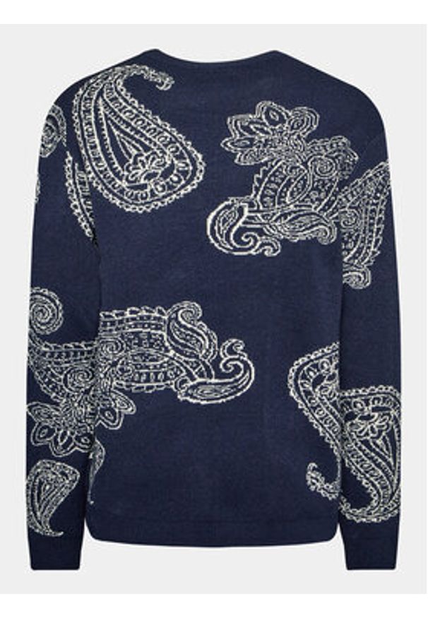 Redefined Rebel Sweter 222069 Granatowy Regular Fit. Kolor: niebieski. Materiał: syntetyk
