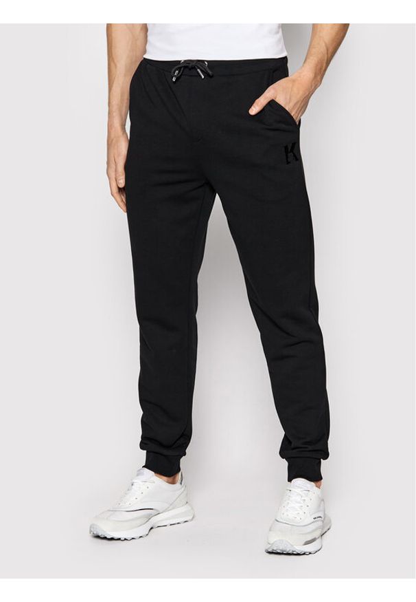 Karl Lagerfeld - KARL LAGERFELD Spodnie dresowe 705893 500900 Czarny Regular Fit. Kolor: czarny. Materiał: bawełna
