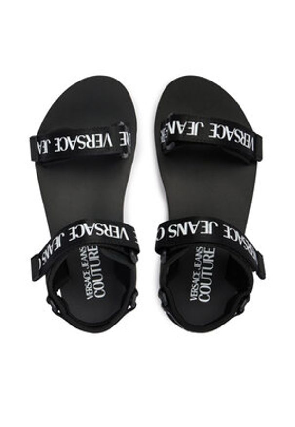 Versace Jeans Couture Sandały 80VA3SX4 ZS630 Czarny. Kolor: czarny. Materiał: syntetyk
