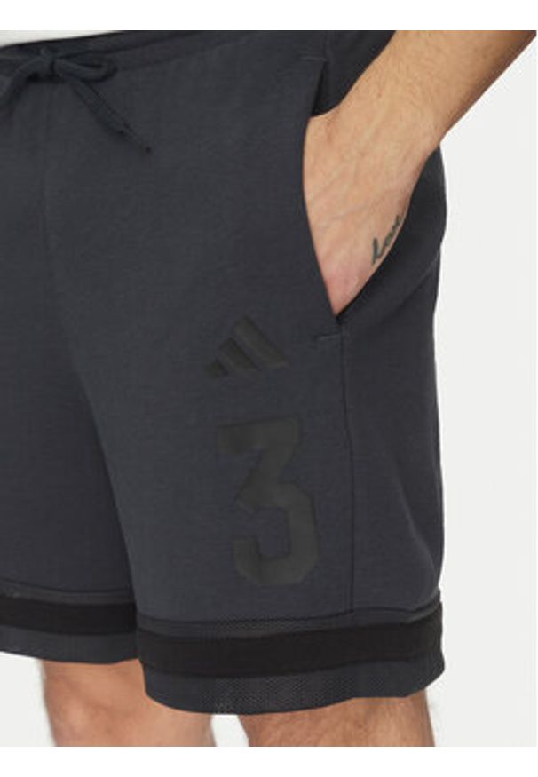 Adidas - adidas Szorty sportowe Seasonal Essentials Sport JD8090 Czarny Regular Fit. Kolor: czarny. Materiał: syntetyk, bawełna. Styl: sportowy