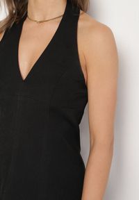 Born2be - Czarna Rozkloszowana Sukienka z Odkrytymi Plecami Ataviela. Okazja: na co dzień. Kolor: czarny. Typ sukienki: rozkloszowane. Styl: casual, elegancki #4