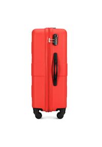 Wittchen - Średnia walizka z ABS-u tłoczona. Kolor: czerwony. Materiał: guma. Wzór: geometria. Styl: klasyczny #3
