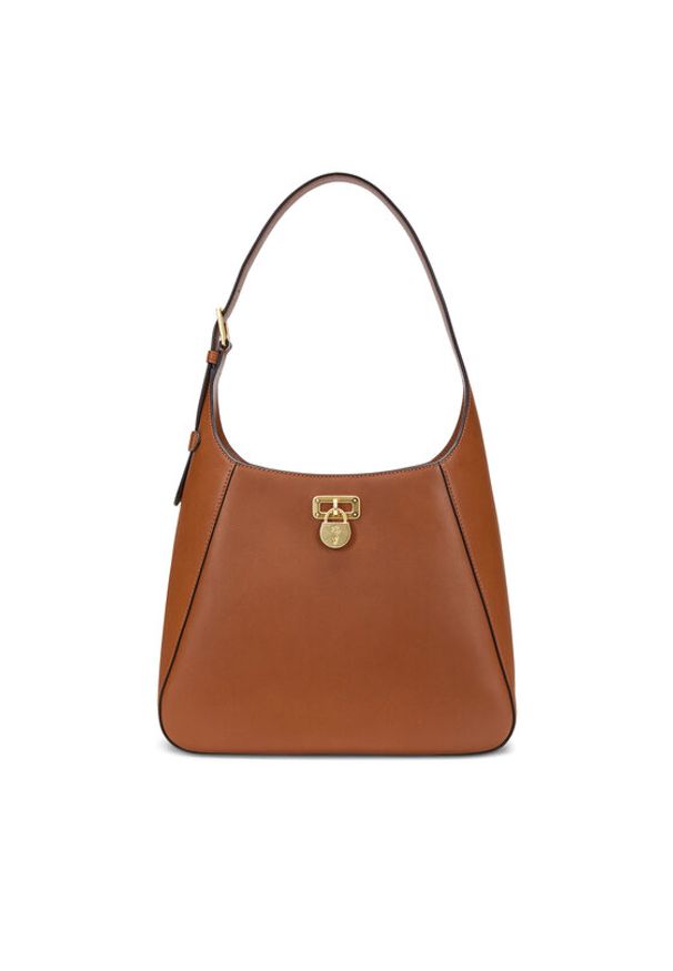 Lauren Ralph Lauren - LAUREN RALPH LAUREN Torebka Large Tanner Shoulder Bag 431956790001 Brązowy. Kolor: brązowy. Materiał: skórzane