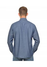 Lee - LEE WORKER SHIRT RELAXED FIT MĘSKA KOSZULA JEANSOWA DARK NAVY L68HJLNM. Materiał: jeans