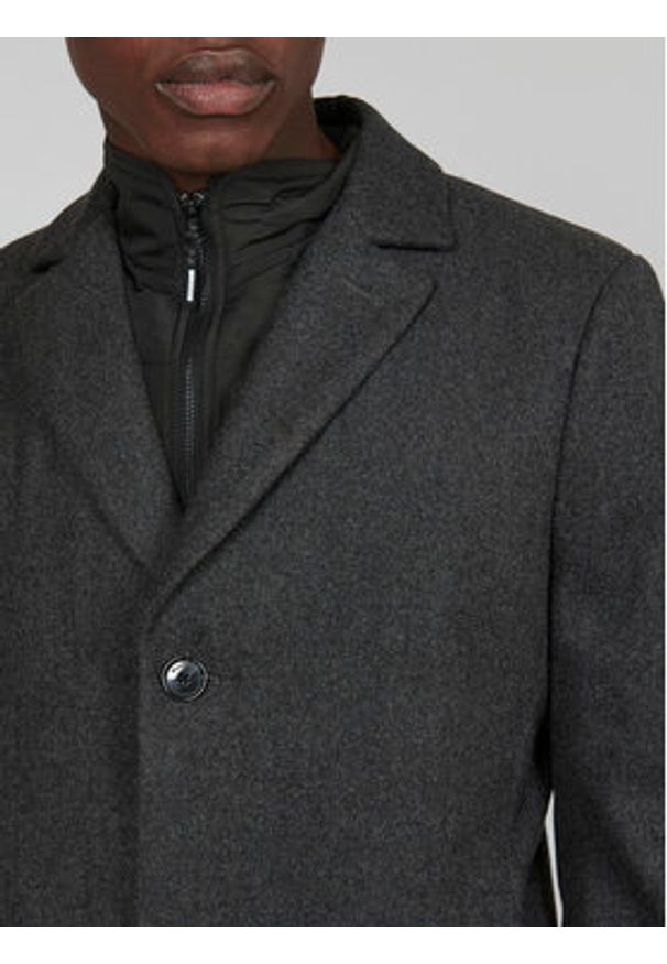 Matinique Płaszcz wełniany 30206267 Szary Regular Fit. Kolor: szary. Materiał: wełna