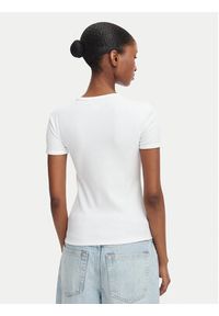 Calvin Klein Jeans T-Shirt LV047G816G Biały Slim Fit. Kolor: biały. Materiał: bawełna #5