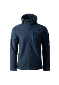 Kurtka męska Softshell Elbrus Iver - granatowa, Rozmiar L. Typ kołnierza: kołnierzyk stójkowy. Kolor: niebieski. Materiał: softshell. Sport: wspinaczka #1