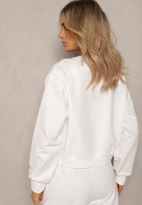 Renee - Biała Oversize Bluza z Bawełny o Krótkim Fasonie Sibolla. Kolor: biały. Materiał: bawełna. Długość: krótkie