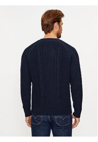 Pepe Jeans Sweter Sly PM702378 Granatowy Regular Fit. Kolor: niebieski. Materiał: bawełna