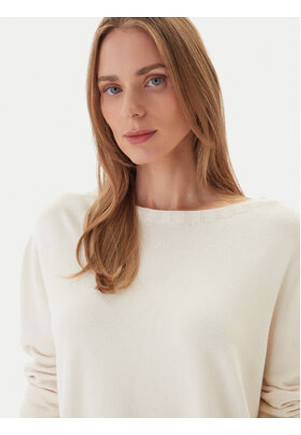 Kontatto Sweter 3M0808C Écru Relaxed Fit. Materiał: syntetyk