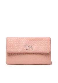 Calvin Klein Torebka Re-Lock Dbl Crossbody Emb Mono K60K610206 Różowy. Kolor: różowy. Materiał: skórzane #1