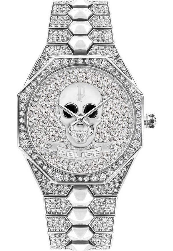 Zegarek Police Zegarek damski Police PL.16027BS-04M CYRKONIE srebrny. Kolor: srebrny