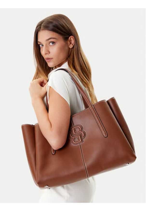 BOSS Torebka 50535938 Brązowy. Kolor: brązowy. Materiał: skórzane