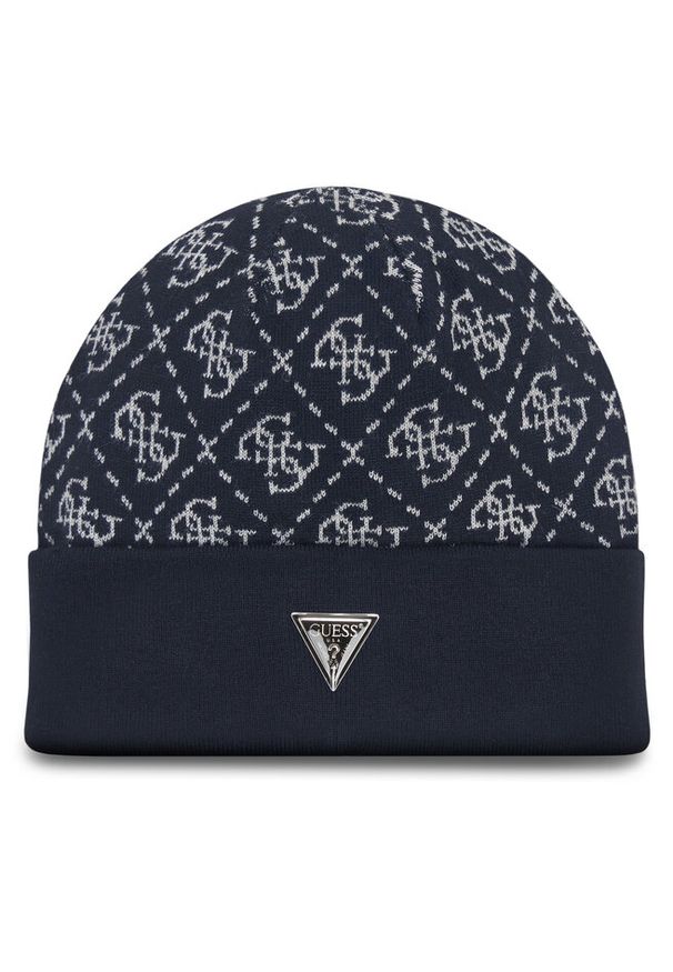 Czapka Guess. Kolor: niebieski
