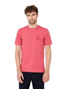 Aeronautica Militare - AERONAUTICA MILITARE Różowy bawełniany męski t-shirt, Rozmiar XXL. Kolor: różowy. Materiał: bawełna #3