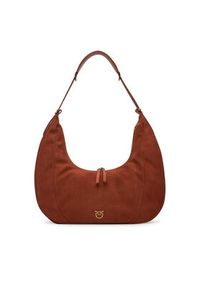 Pinko - PINKO Torebka Slouchy Hobo Big PE 25 PLTT 104295 A29N Brązowy. Kolor: brązowy. Materiał: skórzane, zamszowe #4
