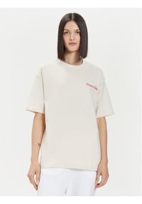 4f - 4F T-Shirt 4FWSS24TTSHF1265 Écru Oversize. Materiał: bawełna