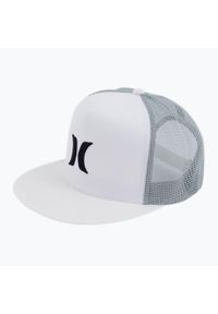 Czapka z daszkiem męska Hurley Icon Solid Flat Trucker. Kolor: biały