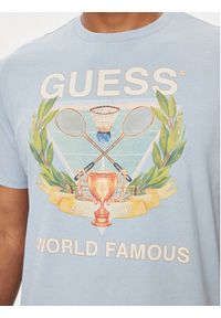 Guess T-Shirt M4GI60 K9RM1 Błękitny Regular Fit. Kolor: niebieski. Materiał: bawełna #5