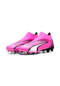 Puma - Buty piłkarskie PUMA Ultra Match + LL FG/AG. Kolor: różowy. Sport: piłka nożna