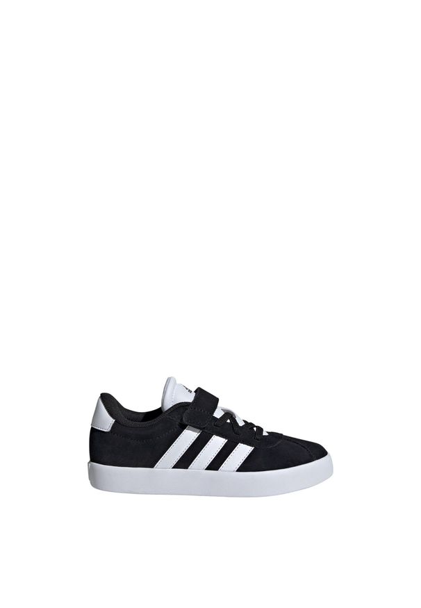 Adidas - Buty VL Court 3.0. Okazja: na co dzień. Kolor: czarny, biały, wielokolorowy. Materiał: zamsz