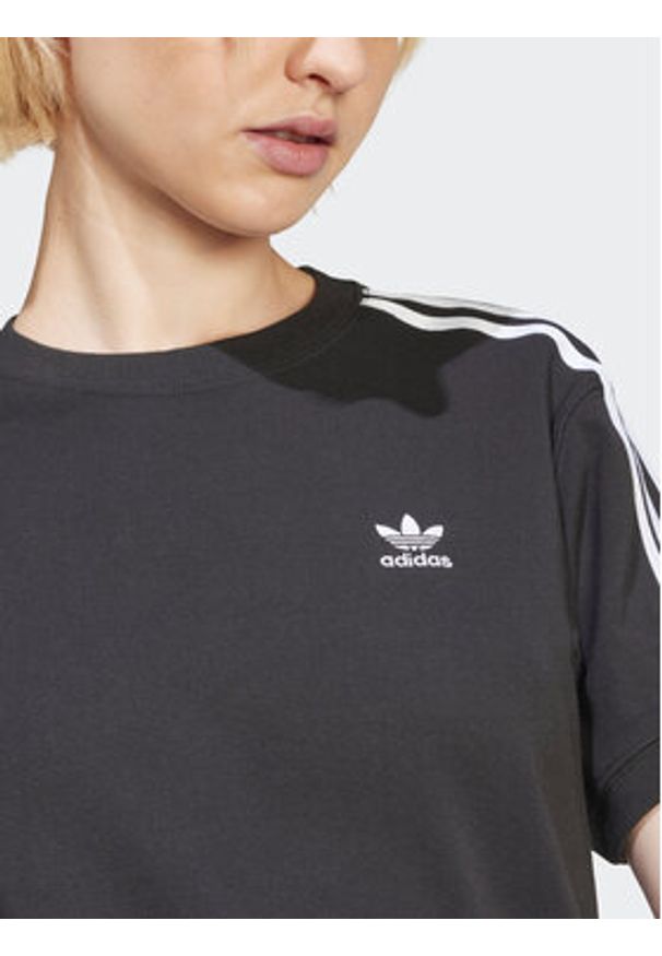 Adidas - adidas T-Shirt 3-Stripes IU2420 Czarny Regular Fit. Kolor: czarny. Materiał: bawełna