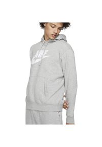 Bluza Nike Sportswear Club BV2973-063 - szara. Kolor: szary. Materiał: bawełna, poliester. Wzór: aplikacja. Styl: klasyczny #1