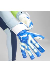 Puma - PUMA Ultra Ultimate Hybrid Bramkarz Rękawica Blue-White 10. Kolor: biały