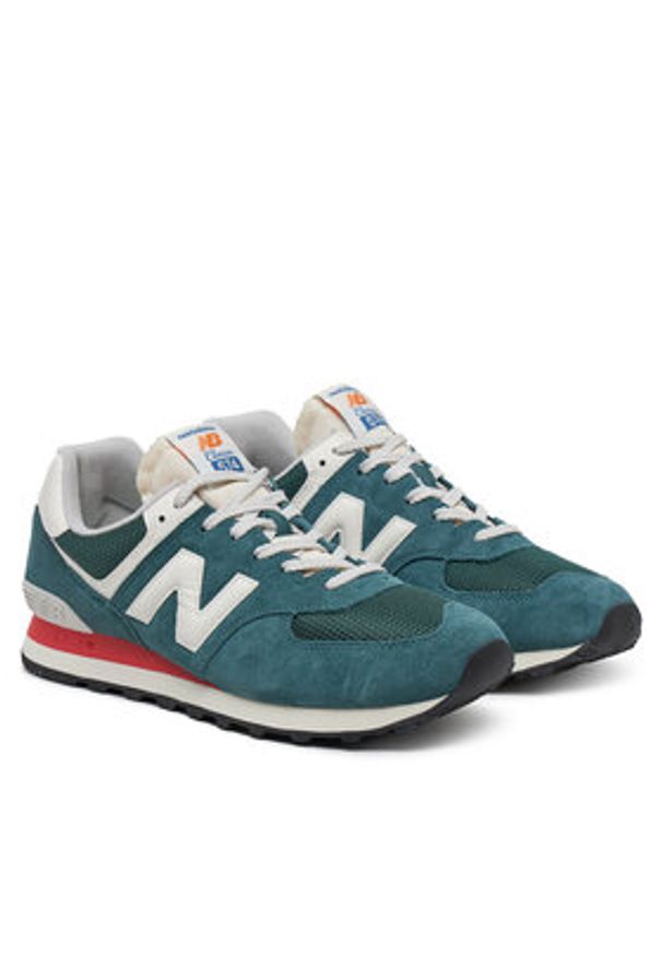 New Balance Sneakersy U574VPG Zielony. Kolor: zielony. Materiał: skóra, zamsz. Model: New Balance 574