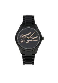 Lacoste Zegarek Ladycroc 2001192 Czarny. Kolor: czarny