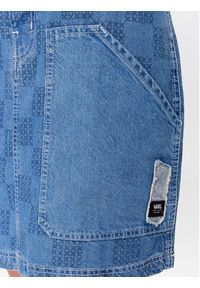 Vans Sukienka jeansowa Mended Check Denim Pinafore VN00075R Szary Regular Fit. Kolor: szary. Materiał: bawełna