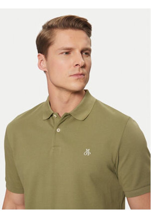 Marc O'Polo Polo B21223053092 Khaki Regular Fit. Typ kołnierza: polo. Kolor: brązowy. Materiał: bawełna