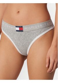 TOMMY HILFIGER - Tommy Hilfiger Stringi UW0UW06581 Szary jasny. Kolor: szary. Materiał: bawełna #3