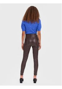 Vero Moda Spodnie z imitacji skóry Lana 10269992 Brązowy Slim Fit. Kolor: brązowy. Materiał: skóra #2