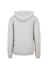 BUILD YOUR BRAND - Bluza Męska Heather French Terry Z Pełnym Zamkiem Błyskawicznym. Kolor: szary