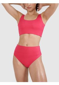4f - 4F Dół od bikini damski - różowy XL. Stan: podwyższony. Kolor: różowy. Materiał: materiał, włókno, syntetyk, elastan
