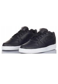 Buty Sportowe Damskie Nike Ebernon Low. Okazja: na co dzień. Kolor: czarny. Materiał: skóra