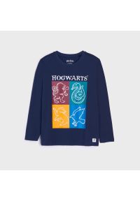 Sinsay - Koszulka Harry Potter - Granatowy. Kolor: niebieski