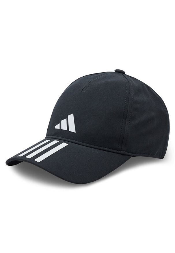 Adidas - adidas Czapka z daszkiem 3-Stripes AEROREADY Running Training Baseball Cap IC6520 Czarny. Kolor: czarny. Materiał: materiał