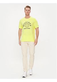TOMMY HILFIGER - Tommy Hilfiger T-Shirt Coin MW0MW34437 Żółty Regular Fit. Kolor: żółty. Materiał: bawełna #4