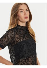 TwinSet - TWINSET Bluzka 242TP3010 Czarny Slim Fit. Kolor: czarny. Materiał: syntetyk #3