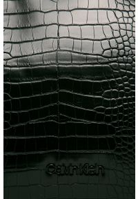 Calvin Klein - Torebka. Kolor: czarny. Wzór: gładki. Materiał: skórzane. Rodzaj torebki: na ramię #3