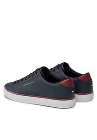 TOMMY HILFIGER - Tommy Hilfiger Sneakersy Th Hi Vulc Core Low Leather FM0FM05041 Granatowy. Kolor: niebieski. Materiał: skóra #6